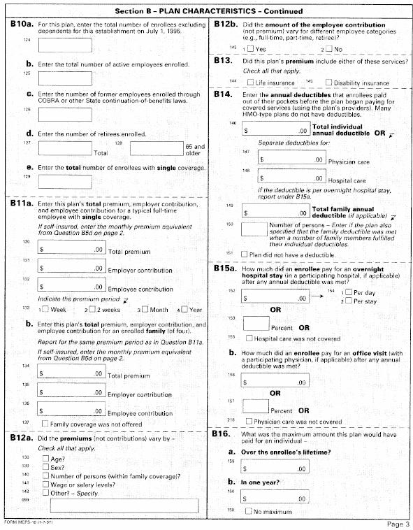 Establishment Questionnaire - Page 3