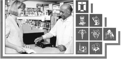 Image of client and pharmacist