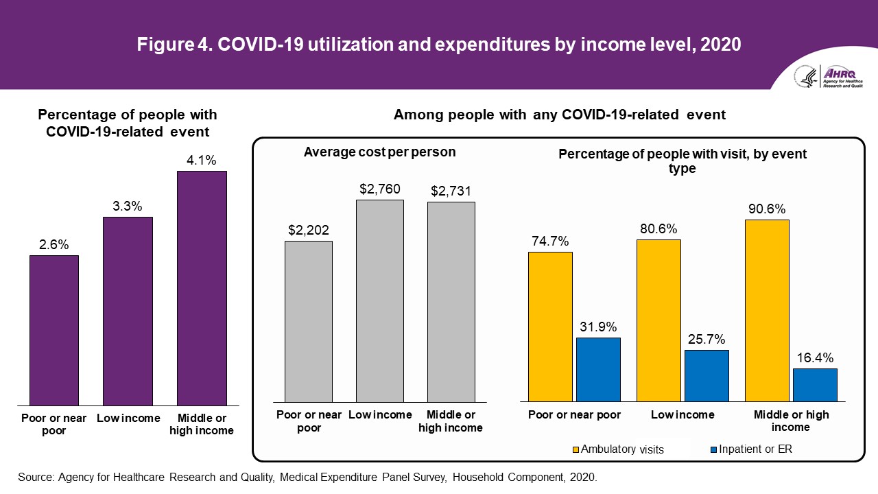 Figure displays: Treated prevalence for COVID-19, by income level, 2020