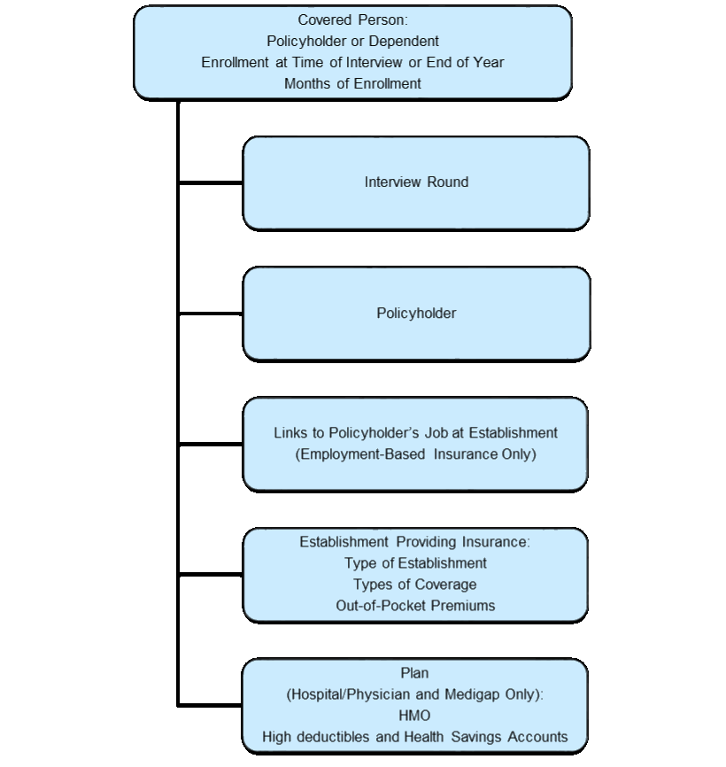 Depicts five types of record information for covered persons
