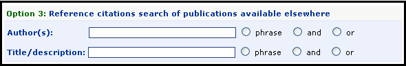 Image showing Option 2 snapshot from Publications search page