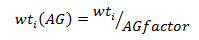 the figure contains formula to calculate the final sample weights